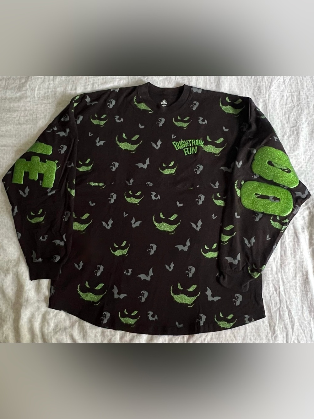 Disney Spirit Jersey Black & Green Glitter Oogie Boogie Halloween